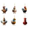 Animal Pendant Cartoon Rooster Pendants Cartoon Cock  Creative   Christmas Tree Hanging Decor