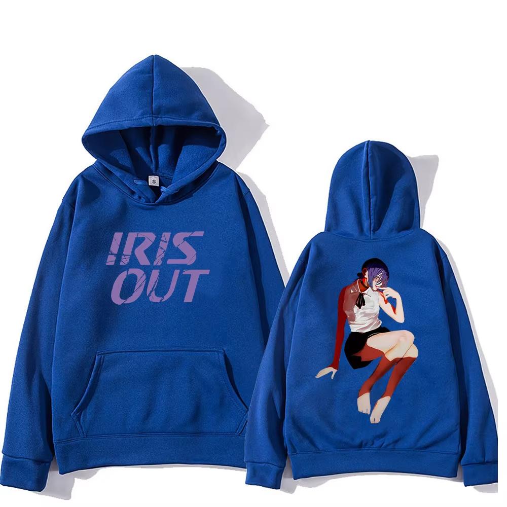 Japanese Anime Theme Song Hoodies Yonezu Kenshi IRIS OUT Cartoon Print Clothing Unisex Harajuku Long Sleeve Hoodie Trendy Streetwear for Daily Looks