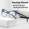 Fashion Reading Glasses New Oversized Cat-Eye Blue Light Blocking Glasses Trendy Color-Block Frames HD Presbyopia Glasses