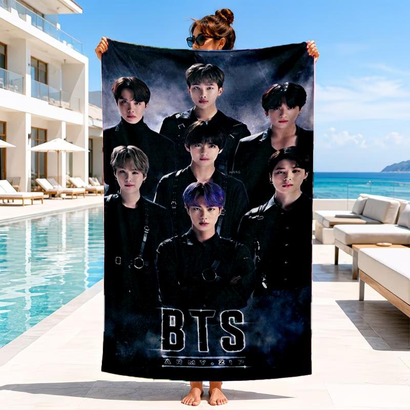 Colorful kpop Gathering Beach Towel, Microfiber Beach Towel, Perfect For Pool, Beach, Travel, Home Decor Beach Party Fan gifts