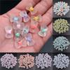 10pcs Cartoon Acrylic Frosted Bow Shape Loose Beads DIY Handmade Materials