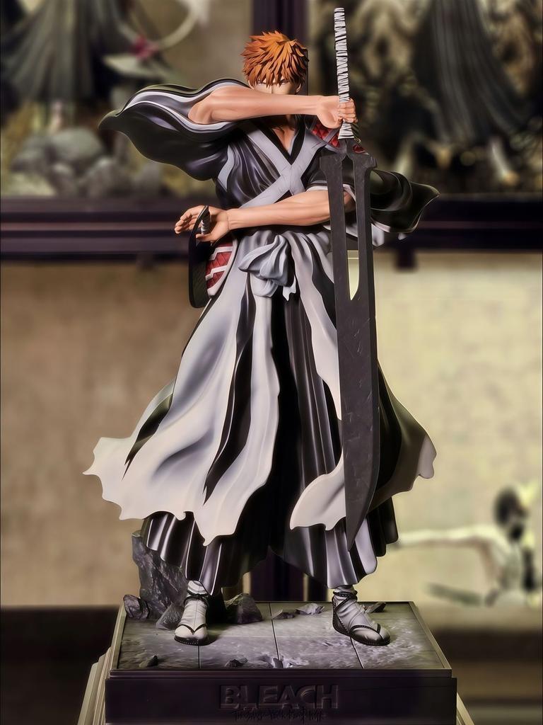 Naruto Kurosaki Ichigo Anime figures Burst of anger Grim Reaper can be Move 33cm/12.99Inch PVC Action Wild Battle Toys Gifts