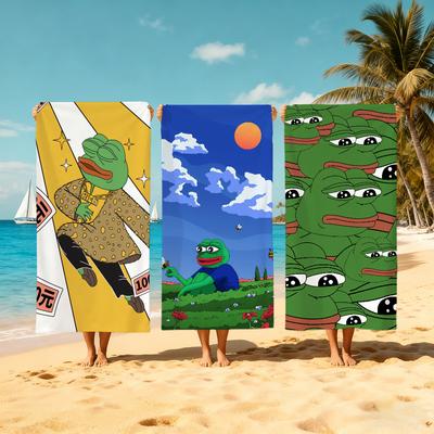 Мультяшное Искусство P-Pepe-e Полотенце Пляжное Быстросохнущее Мягкое Бассейновое Полотенца Подарок для Путешествий Спортзала Душа Кемпинга
