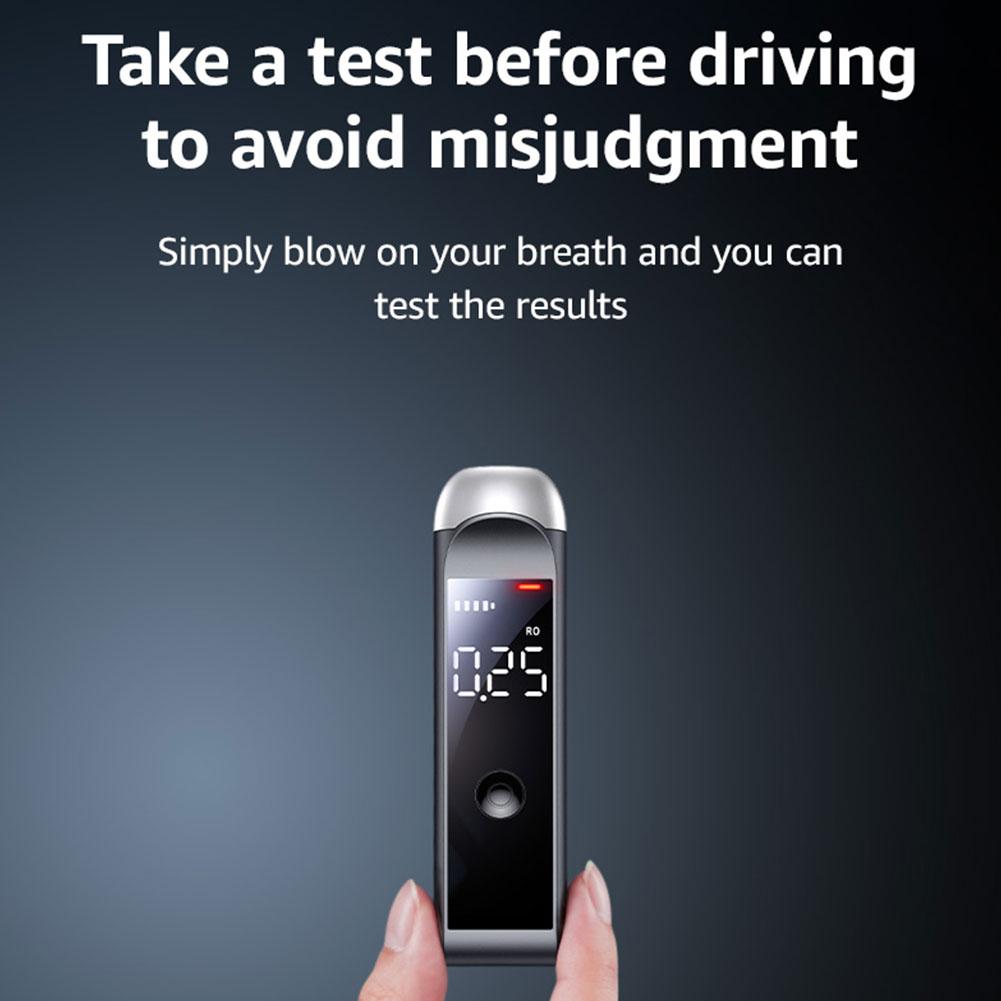 Автоматический алкотестер Профессиональный тестер алкоголя в выдыхаемом воздухе Перезаряжаемый алкотестер Инструменты для проверки на алкоголь
