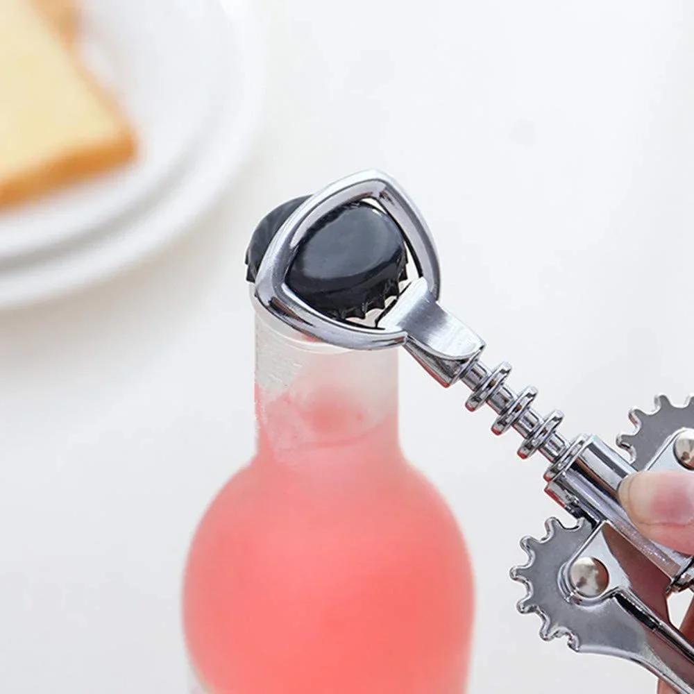 Portable Stainless Steel Red Wine Opener Wing Type Metal Sommeliers Corkscrew Bottle Openers Corkscrews Wine Cork Remover