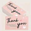 100pcs Thank You For Supporting My Small Business Cards Modern Letter & Heart Print Gift Greeting Card Holiday Greeting Card