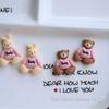 Милый кролик медведь мультфильм смоляные украшения и чехлы для телефонов аксессуары