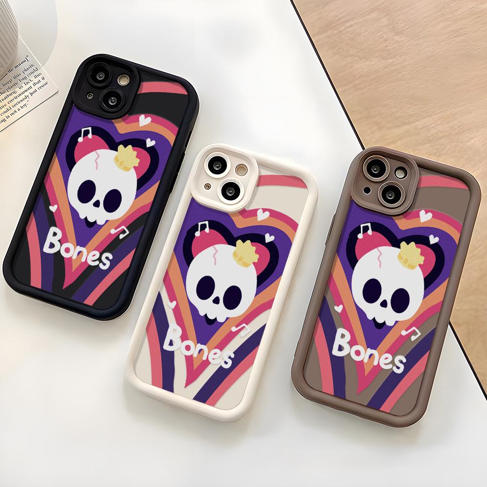 Хэллоуинский скелет Чехол для iPhone 17 Pro Max, 14, 13 Pro, Матовый 12/15 Премиум