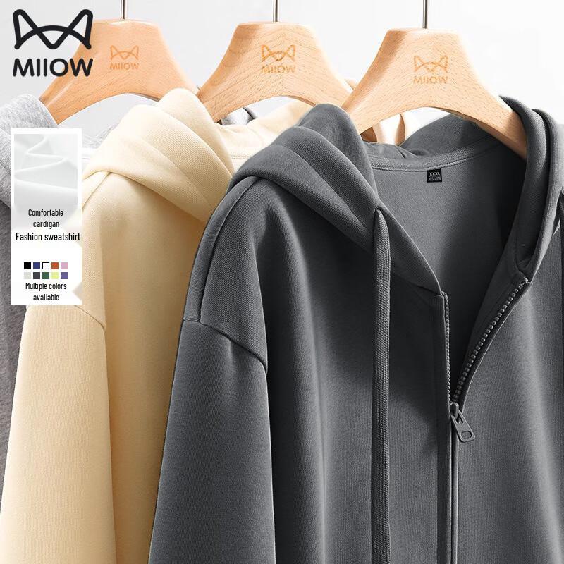 MiiOW Men's Hooded Cardigan Sweatshirt