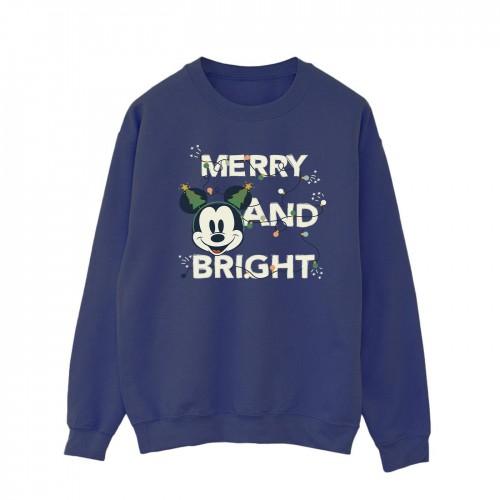 Disney Mens Mickey Mouse Merry & Bright Sweatshirt