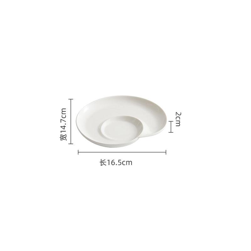 Creative Cloud Shape Ceramic Spiral Dinner Plate Dessert Plate Snack Plate Restaurant Molecular Cuisine Specialty Tableware