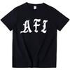 Afi Band Logo Printing Tee Summer Short Sleeve Cotton Tshirts Casual Fashion Loose Male T-shirt Unisex Streetwear O-neck Men Top