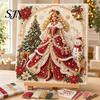 Detailed Faux Pearl Crafting Set Fashion Doll Art Kit, DIY Christmas Painting Family Friendly Holiday Crafts 3D Textured Bead Craft Kit for