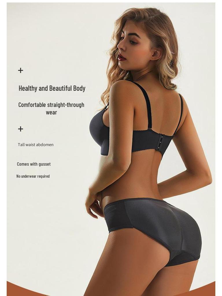 Low-Waist Hip-Lifting Tummy Control Padded Panties for a Shapely Look, Plus Size Available