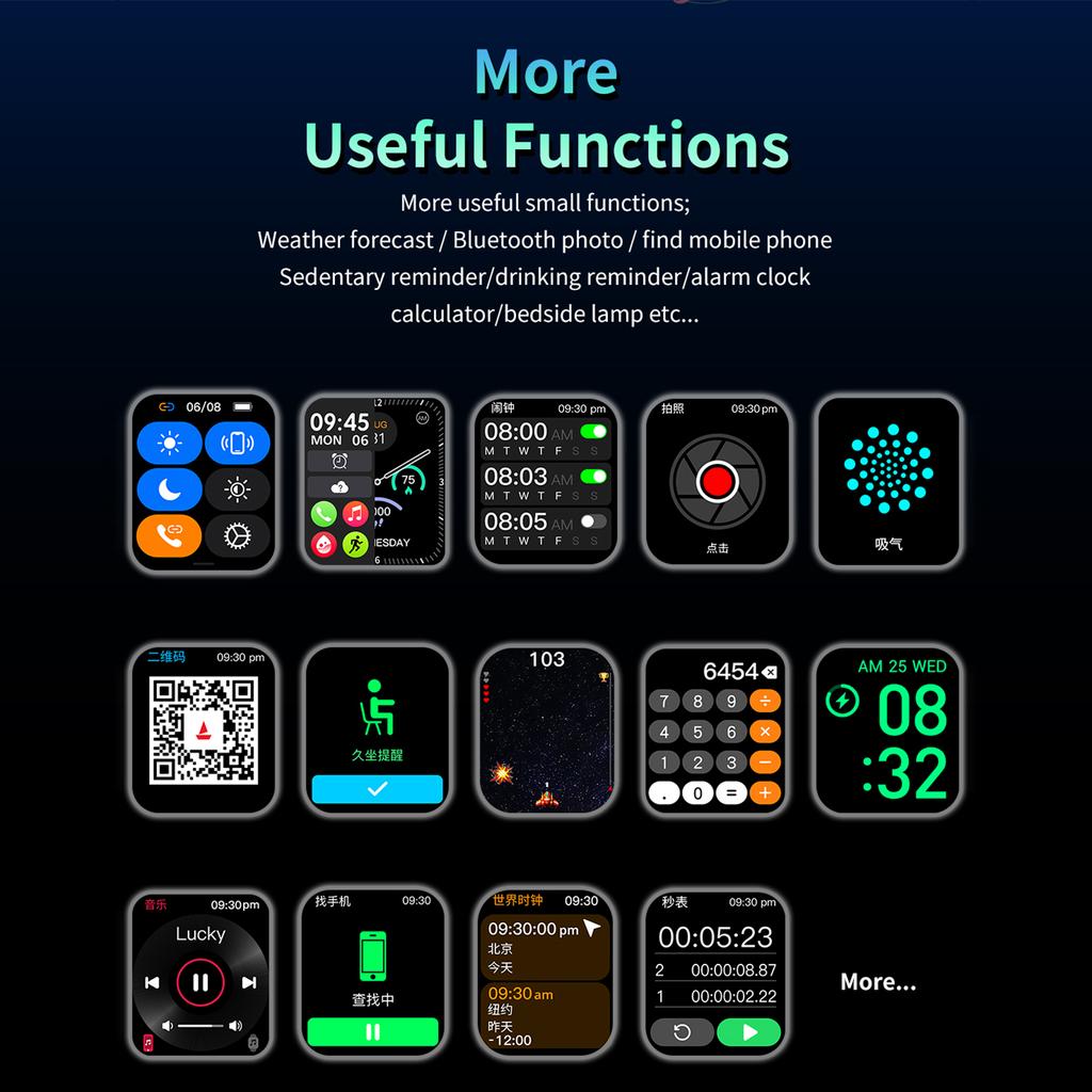 CY13 1,9-дюймовый HD-экран Смарт-часы с функцией звонков по Bluetooth, мониторингом сердечного ритма и здоровья, спортивные часы