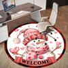 1PC snowman welcome Office Round Area Rug, Under Office Chairs Bedroom Living Room Home Decor,Carpet for Office, -1110175