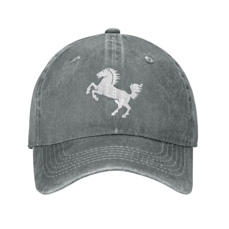Punk Cotton Fashion White Horse Baseball Cap for Unisex Wounisex Adjustable Animal Dad Hat Sports