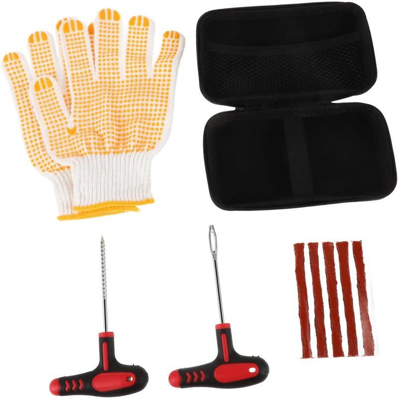 Durable Tire Repair Patch Tool Kit for Fixes Heavy Duty Puncture Repair Tool for Cars Atvs and Motorcycles 1Set Tire Plug Kit