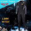 Unisex Adults 3/2mm Fleece Lined Full Wetsuit Shorty Swim Long Wet Suit Neoprene Kayak Surf