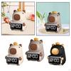 Capybara Figurine Bluetooth Speaker LED Alarm Clock Resin, Tissue Box Holder Table for Living
