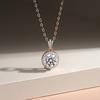 Rose Gold Geometric Zircon Necklace Women's Temperament Simple Personality Pendant