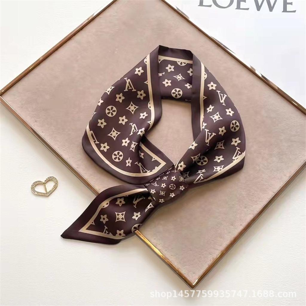 Silk Scarf Small Long Square Scarf Women'S High-End Neck Protection Scarf Professional Matching Shirt Scarf