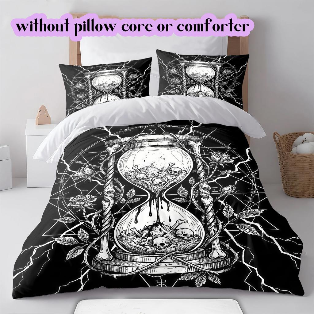 Thorn items Pattern Bedding Quilt Set Quilt Cover Pillowcase Home Decoration Birthday Gift (1 * duvet cover + 2 * pillowcase, without core)
