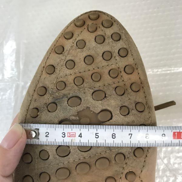 Сделано в Италии TOD'S Кожаные мокасины для вождения 38.5 24.0-24.5 Коричневые туфли(ИСПОЛЬЗОВАЛ)