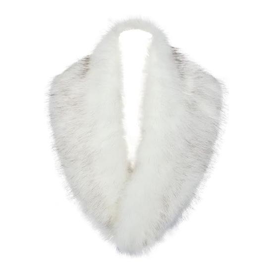 Faux Fur Scarf with Velvet Lining Invisible Fur Clip Artificial Fur Shawl Dresses Coats Fake Collar Neck Scarf
