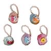 Yousheng Large Mouth Cartoon Plush Doll Keychain with Faux Pearls Lanyard Bag Hanging Decoration Macaron Color Key Holder Key Ornament