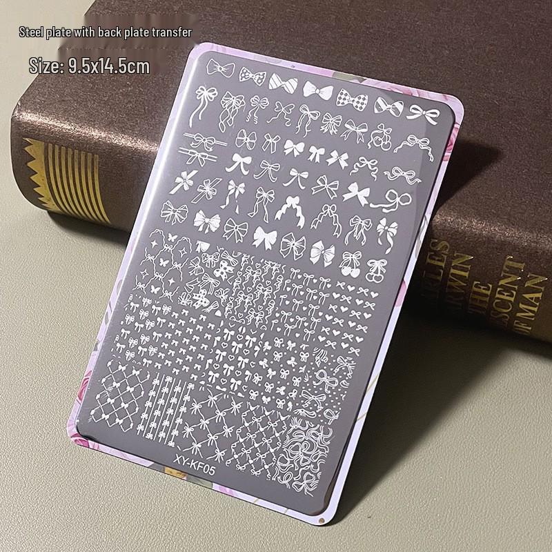 Пластина для стемпинга для нейл-арта с узорами бабочек, цветочной кружевной полосы