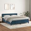 3141321 vidaXL Divan-lit Et Matelas Bleu Foncé 180x200cm Velours