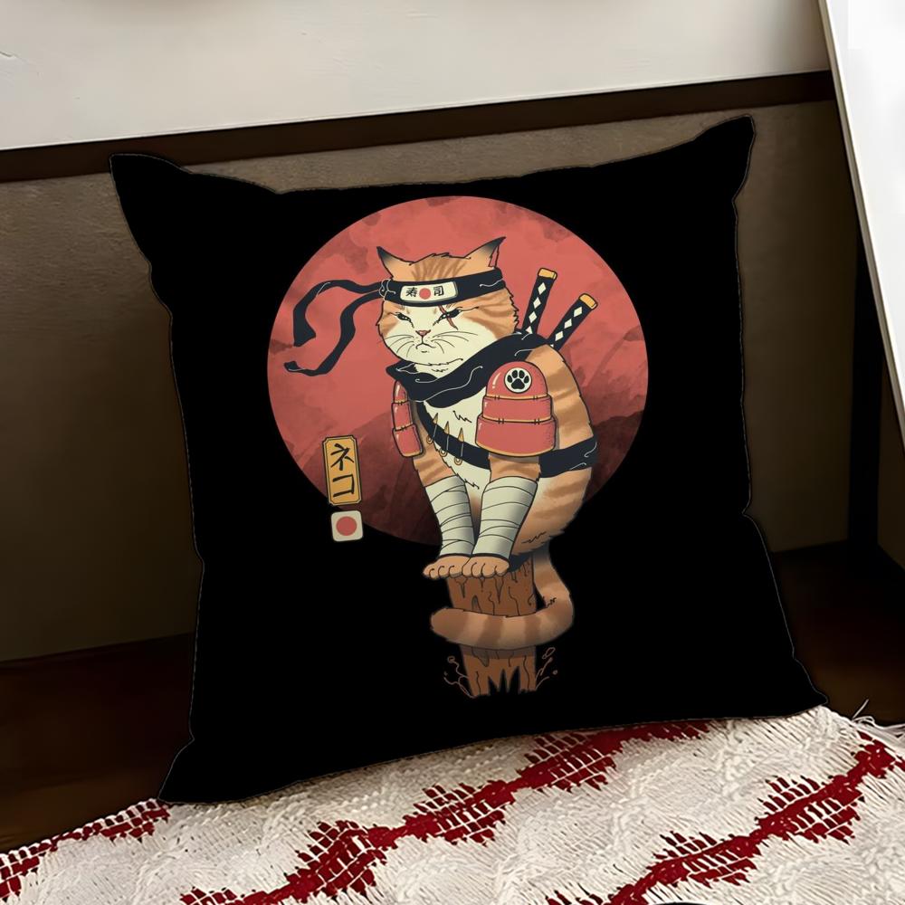 Japanese Style Cat Cushion Cover Reversible Soft Durable Pillow Cover Home  Car MultiScene Use for Daily Comfort