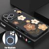 Мультяшный чехол с принтом 'Счастливый цветок' Для iPhone 17 Pro Max iPhone 16 15 14 13 Pro Max Магнитный Для Magsafe Мягкий силиконовый чехол-накладка на заднюю панель телефона