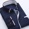 Floral Button Down Men Shirt Male Long Sleeve Shirts Casual Slim Fit Black Man Clothes Dress Shirts
