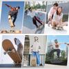 Complete Skateboard Set with Natural Wood Perfect for and and Kids Grain, Beginners, Practice, Street, Park, Tricks, Adults,