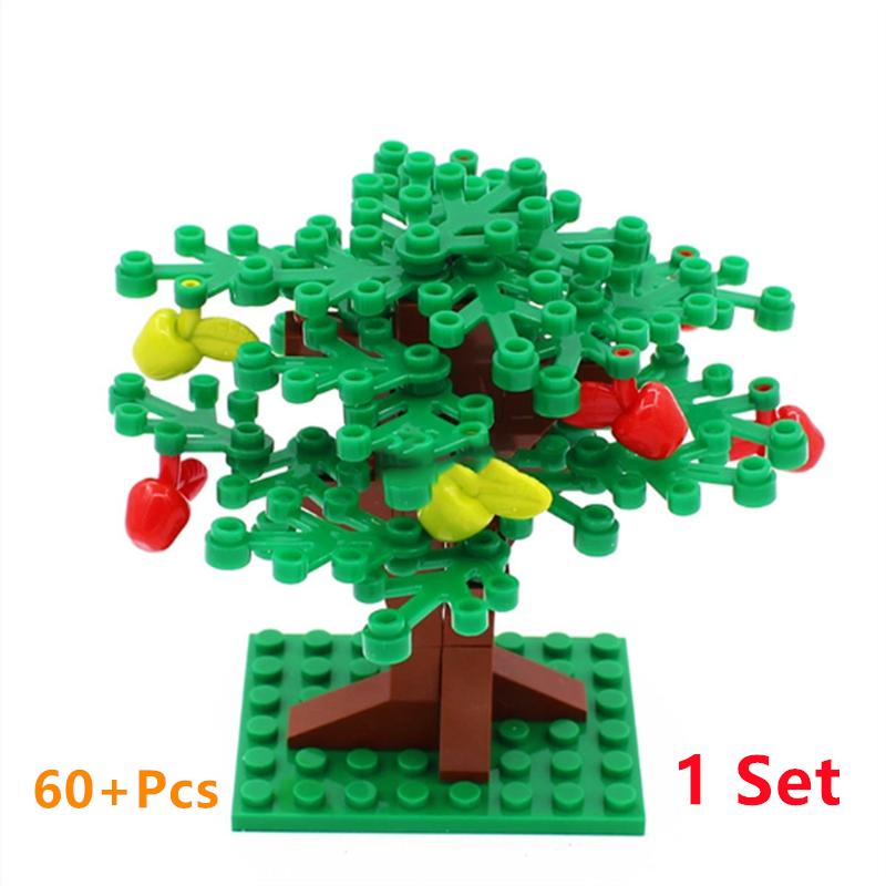 Buildings Blocks Tree Flower Sets City Plant Garden Bonsai Forest Natural City Street View Park Jungle MOC Model Toys For Kids