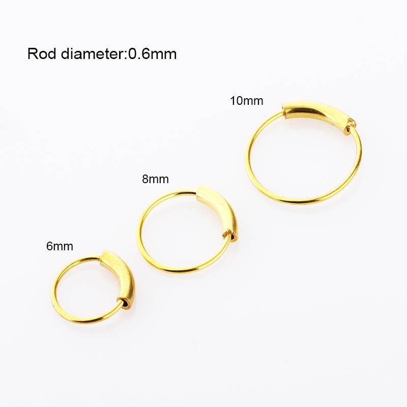 Vogue Body Новое поступление Кольцо для носа 6/8/10 мм Клипса для ушей Титановая сталь Клипсы-кольца для женщин и мужчин Украшения для пирсинга Маленькие кольца для носа Хрящ