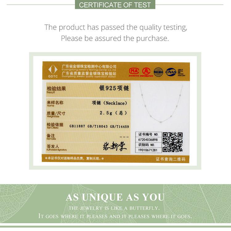 BAMOER Женская цепочка из 925 стерлингового серебра