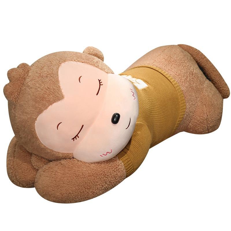 Large Sweater Monkey Doll Plush Toy Lying Down Monkey Gorilla Doll Girl Soothing Pillow Rag Doll