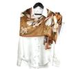 Oil painting magnolia thin silk crepe de chine scarf long scarf 100% mulberry silk summer sunscreen