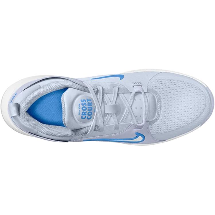 Nike Кроссовки для баскетбола Crosscourt, износостойкие, низкие, детские, серо-белые, для подростков FN2231-005