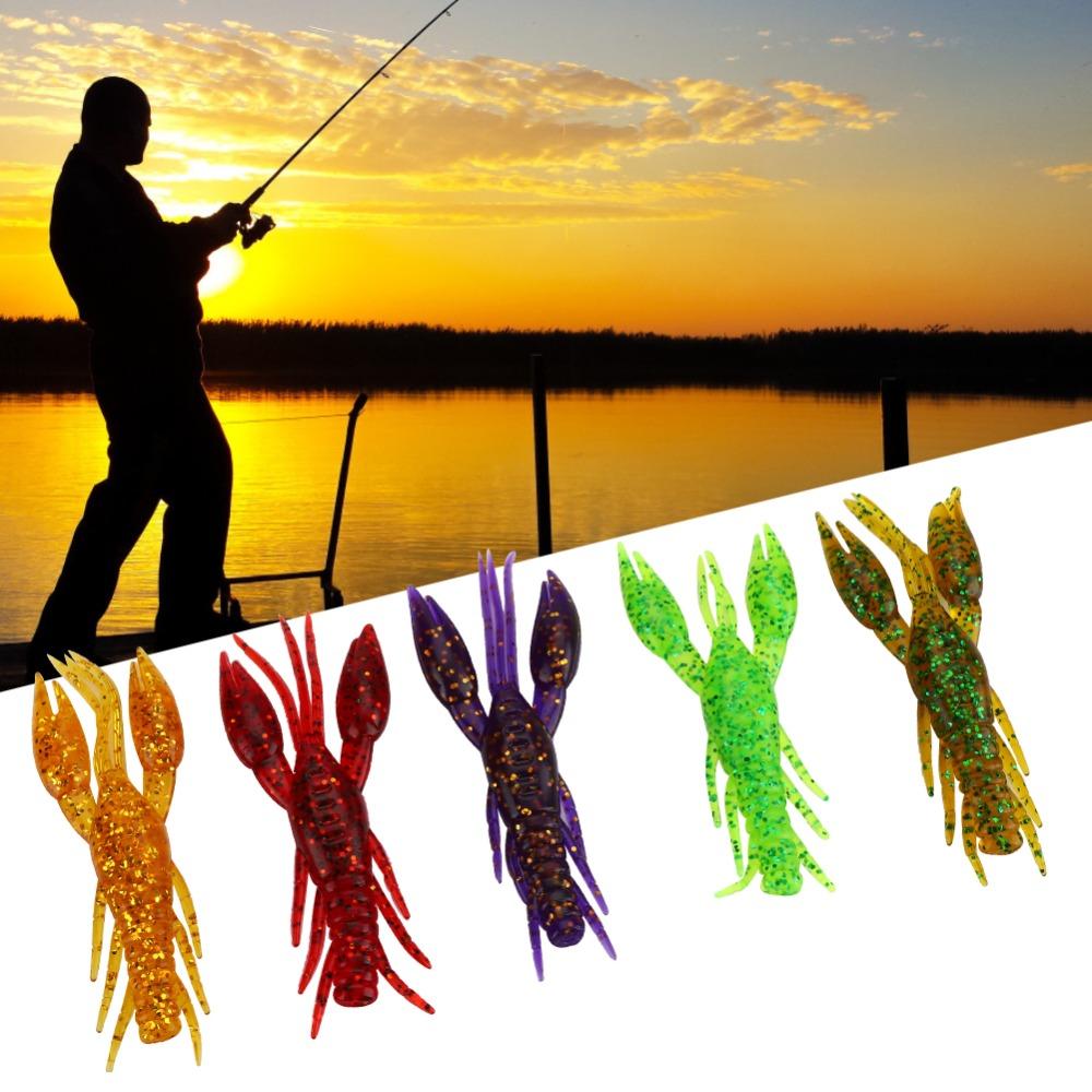 30PCS PVC Crawfish Fishing Baits Soft Fishing Lures Durable Crawfish Fishing Lures Bass Fishing