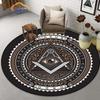 Masonic Round Carpet Freemasonry Non-slip Rug Freemason Living Room Large  All Seeing Eye S Tea Table or Chair Mat