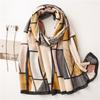 Silk Scarf Autumn Thin Korean Version Cotton And Linen Scarf For Women, East Gate Shawl, Versatile For External Use, Thick Scarf