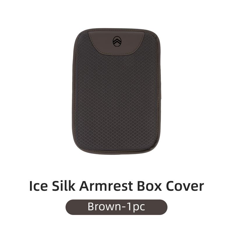 ASY1 Ice Silk Heightening Car Armrest Pad Breathable For Citroen C4 C3 C5 C1 C2 Berlingo Celysee Cactus Picasso Aircross Saxo