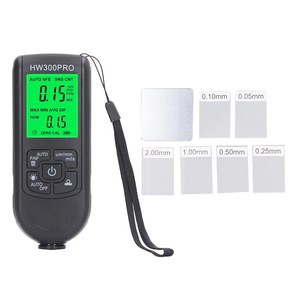 Coating Thickness Gauge High Accuracy Paint Depth Gauge Meter Antislip Thickness Meter Gauge Black
