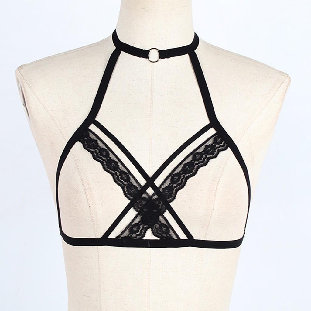 Сексуальный женский дамский бюстгальтер с полыми бретелями и укороченным топом-бюстье