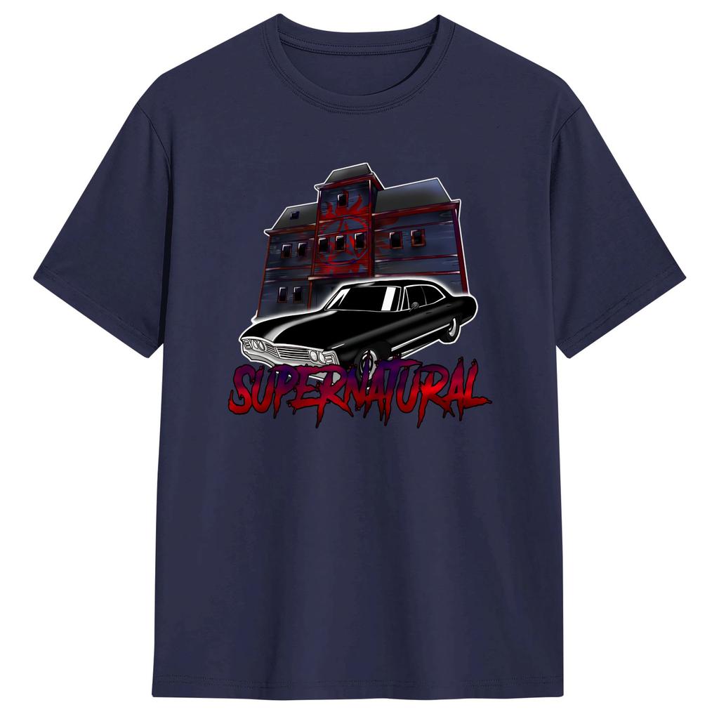 SupernaturAl Impala  TShirt Summer  Cotton T Shirts For Male Hip Hop Pattern Tshirt Short Sleeve Classic Tees