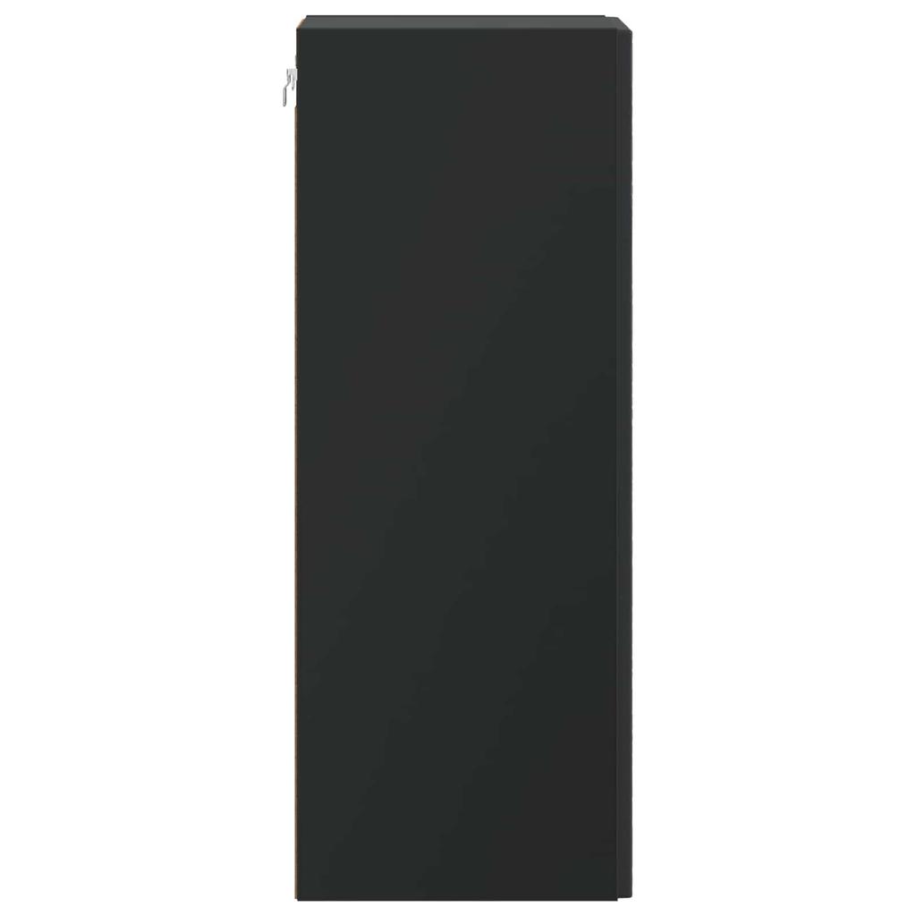 Wall Mounted Cabinet Black 33 x 34.5 x 90 cm Particleboard